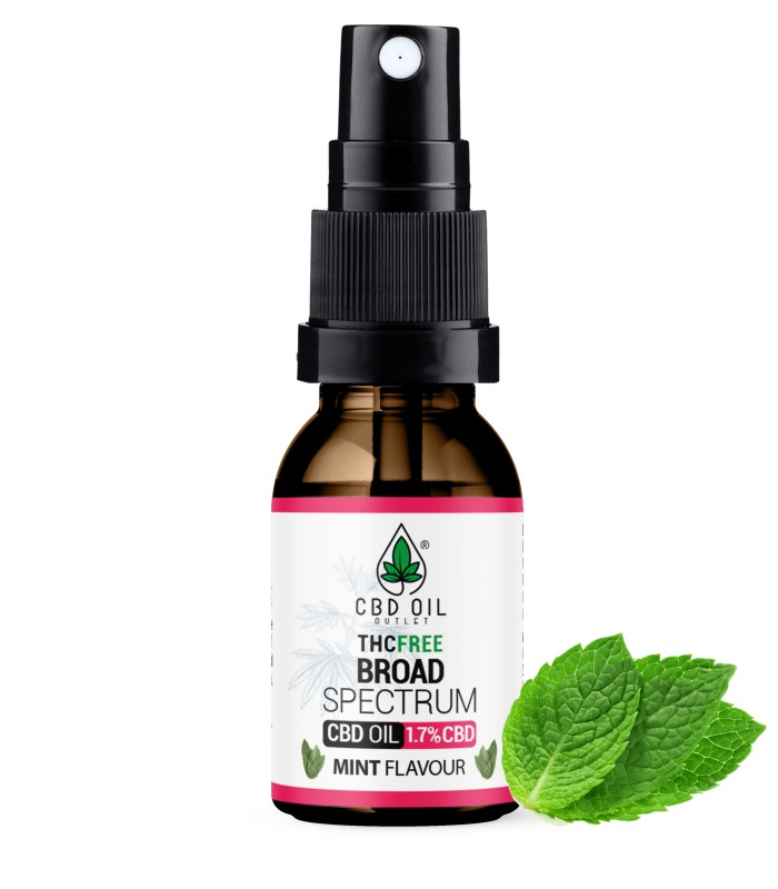 Broad Spectrum 500mg CBD Oil Spray - MINT Flavour - 30ml Broad Spectrum 500mg CBD Oil Spray - MINT Flavour - 30ml