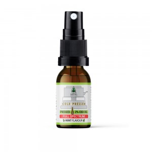 Full Spectrum Cold-Pressed 2% CBD Oil SPRAY - MINT Flavour - 10ml