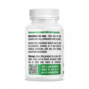 Broad Spectrum CBD Gel capsules - 50mg EACH - Tub of 30