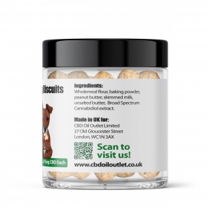 CBD Dog Biscuits - TUB OF 10 (20 days supply)