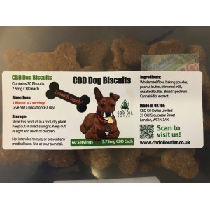 CBD Dog Biscuits - TUB OF 30 (60 days supply)